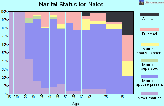 Spencer County marital status for males