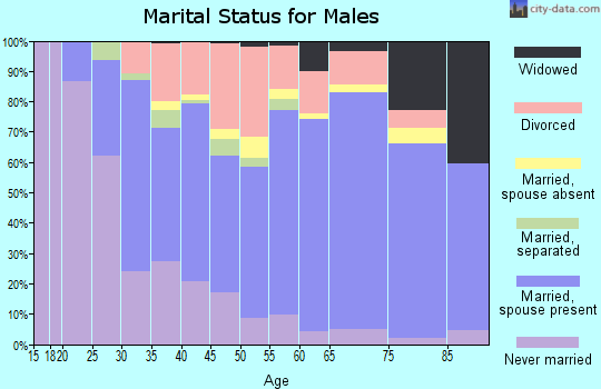 Vernon County marital status for males