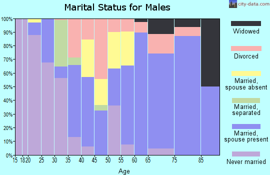 Kimble County marital status for males