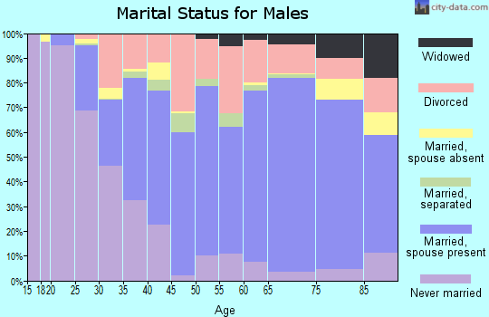 Kleberg County marital status for males