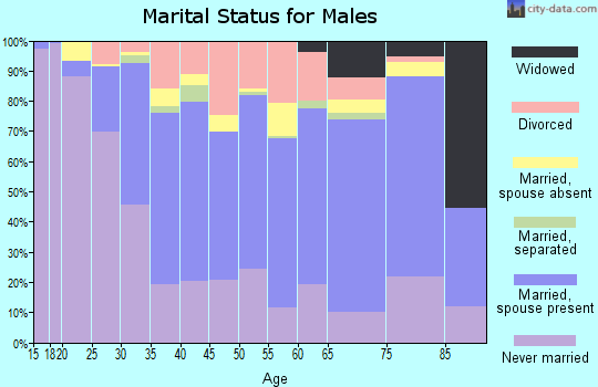 Tift County marital status for males