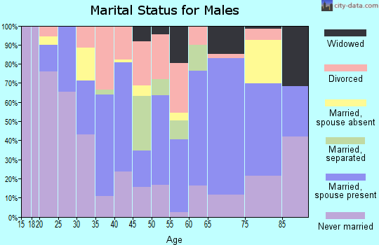 Treutlen County marital status for males