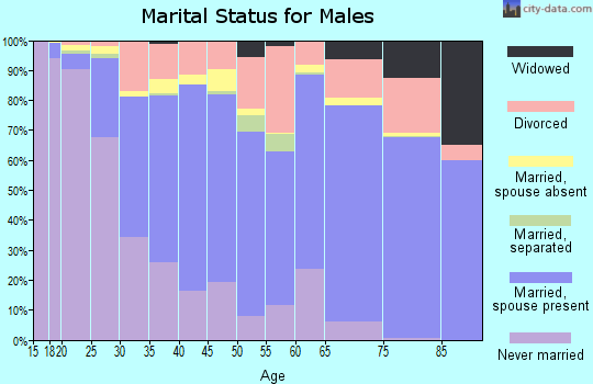 McLennan County marital status for males