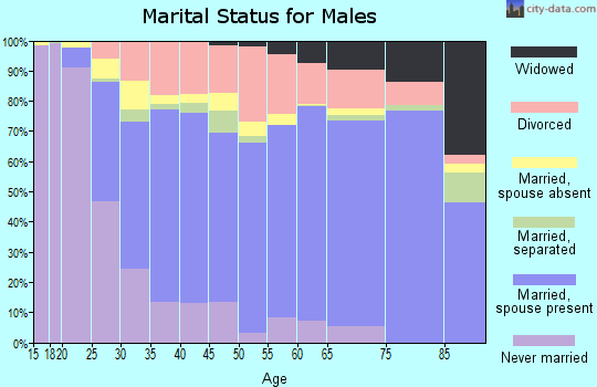 Whitfield County marital status for males