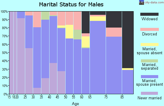 Martin County marital status for males