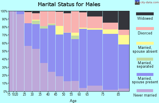 Knox County marital status for males