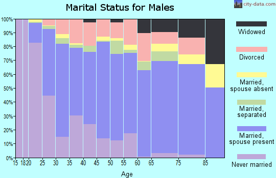 Shelby County marital status for males