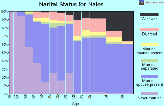 Waller County marital status for males