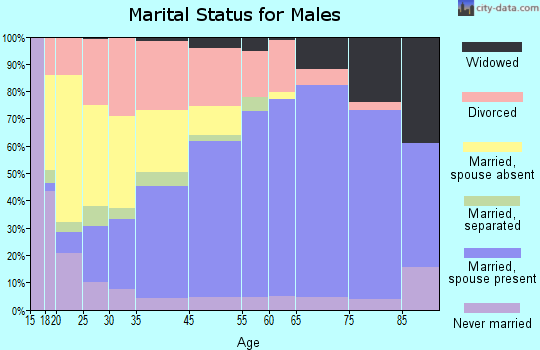 Cass County marital status for males