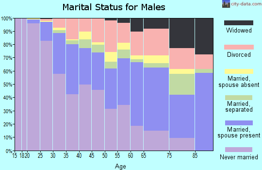 St. Louis city marital status for males