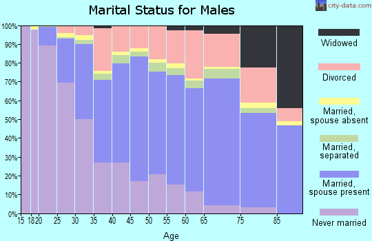 Hampton city marital status for males