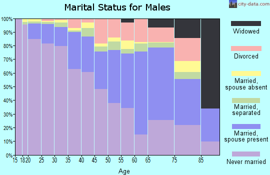 Petersburg city marital status for males