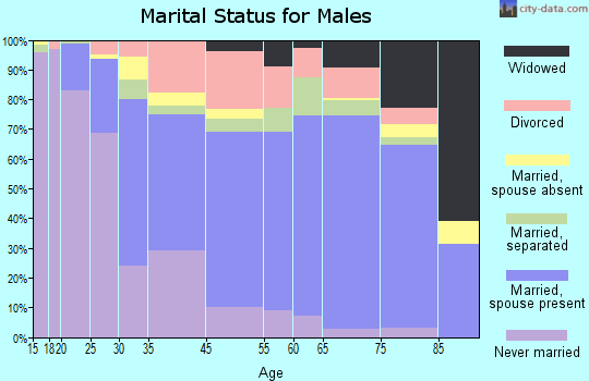 Allen County marital status for males