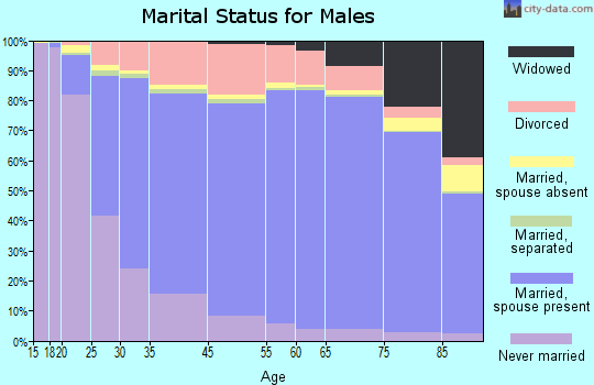 Clarendon County marital status for males