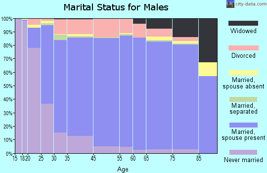 Conway County marital status for males