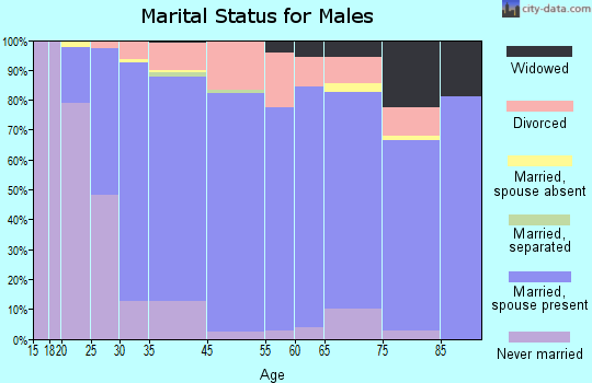 Bryan County marital status for males