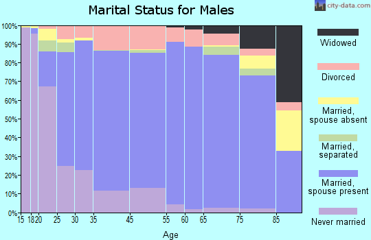 Charlevoix County marital status for males