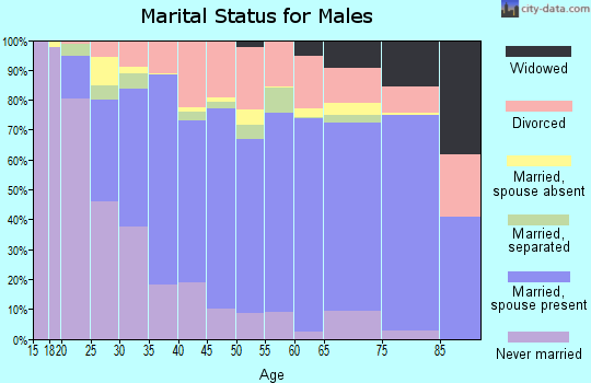 Bossier Parish marital status for males
