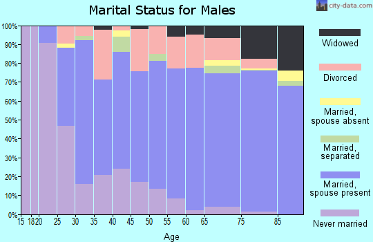 Benton County marital status for males