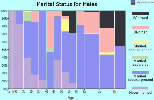 Lander County marital status for males