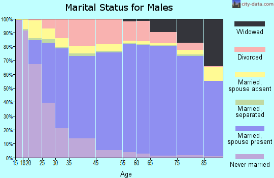 Piute County marital status for males