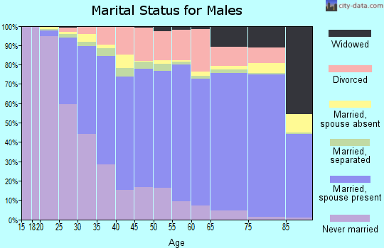 Bradford County marital status for males