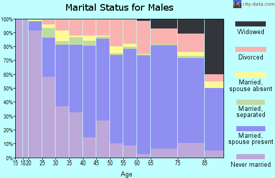 Cowlitz County marital status for males