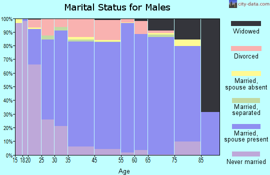 Golden Valley County marital status for males
