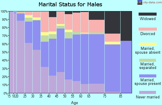 Chambers County marital status for males