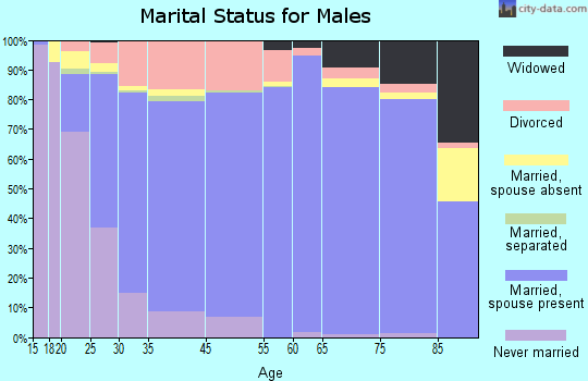 Harrison County marital status for males