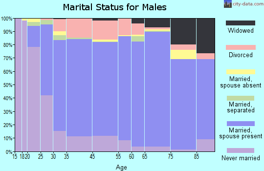 Clare County marital status for males