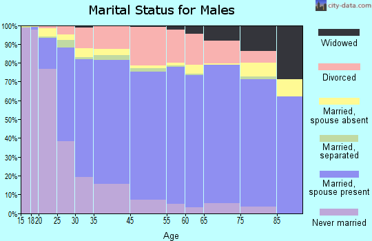 Alexander County marital status for males