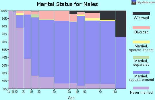 Grand Forks County marital status for males
