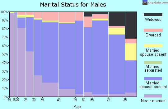 Craig County marital status for males