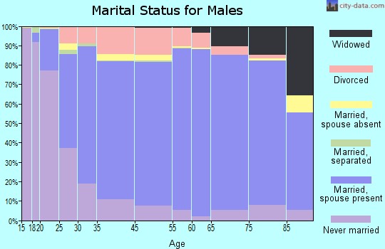 Cass County marital status for males