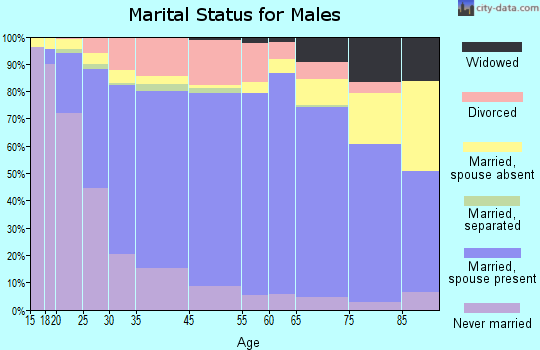 Colfax County marital status for males