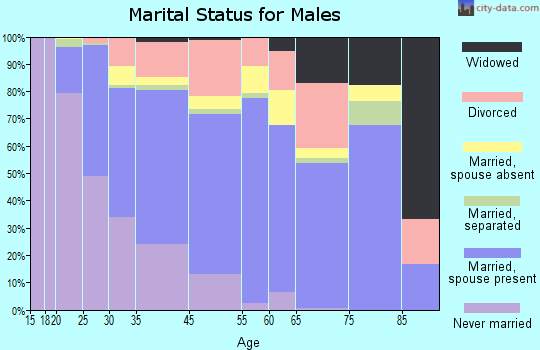 Benton County marital status for males