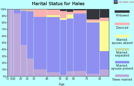Quay County marital status for males