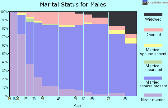 Darke County marital status for males
