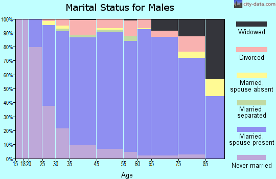 Lake County marital status for males