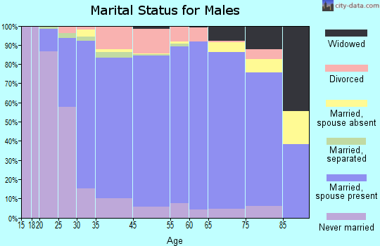 Edgefield County marital status for males