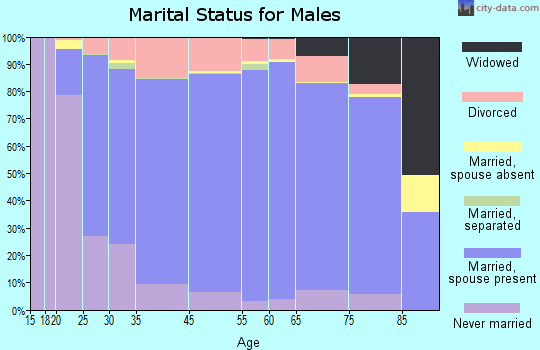 Davidson County marital status for males