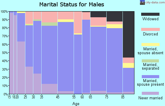 Kittitas County marital status for males