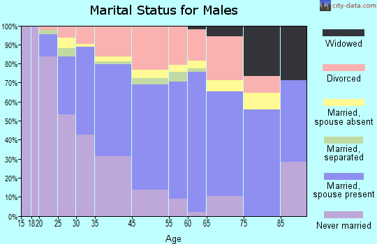 Kent County marital status for males