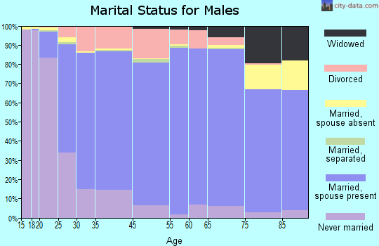 Dallas County marital status for males