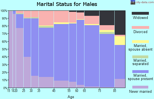 Gadsden County marital status for males