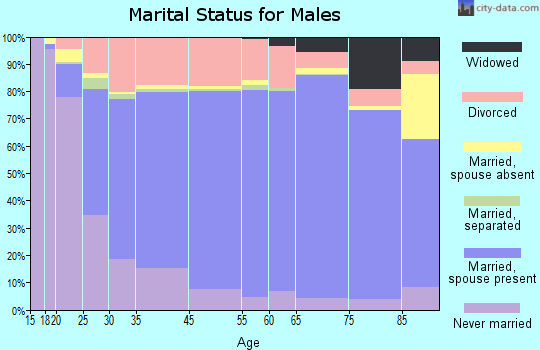 Camden County marital status for males