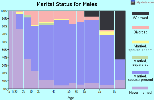 Dodge County marital status for males