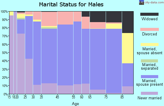 Cedar County marital status for males