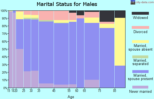 Chowan County marital status for males